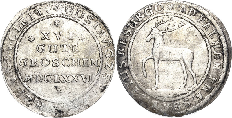 Sayn-Wittgenstein-Hohenstein
Gustav 1657-1701 16 Gute Groschen 1676, unbekannte...