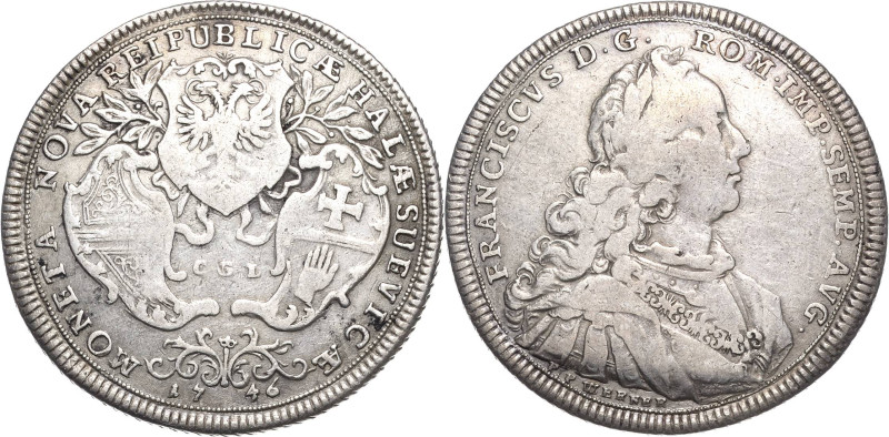 Schwäbisch Hall
 1/2 Taler 1746, CGL-Nürnberg Mit Titel und Porträt Franz I. Mi...