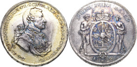 Schwarzburg-Rudolstadt
Ludwig Günther II. 1767-1790 Taler 1786, ICK-Saalfeld Jaeger 16 Bethe 1306 Fischer 575 Davenport 2771 Sehr schön-vorzüglich