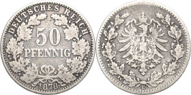 Kleinmünzen
 50 Pfennig 1878 E Jaeger 8 Selten. Schön-sehr schön