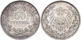 Kleinmünzen
 50 Pfennig 1898 A Jaeger 15 Vorzüglich