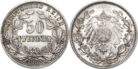 Kleinmünzen
 50 Pfennig 1902 F Jaeger 15 Selten. Vorzüglich-Stempelglanz