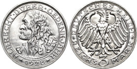 3 Reichsmark 1928 D Dürer Jaeger 332 Prägefrisch