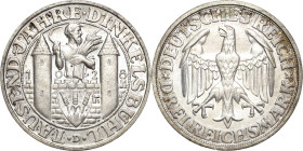 3 Reichsmark 1928 D Dinkelsbühl Jaeger 334 Vorzüglich-Prägefrisch