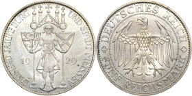 5 Reichsmark 1929 E Meißen Jaeger 339 Av. Kl. Kratzer, vorzüglich-Stempelglanz