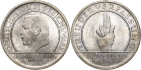 5 Reichsmark 1929 A Verfassung Jaeger 341 Kl. Kratzer, fast Prägefrisch