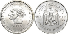 3 Reichsmark 1931 A Stein Jaeger 348 Vorzüglich-Stempelglanz