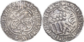 Sachsen - Das Kurfürstentum
Kurfürst Friedrich II. von Sachsen, der Sanftmütige 1428-1464 Pfahlschildgroschen o.J (1428/1441), Rosette/Stachelrose-Fr...