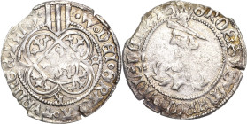 Sachsen - Das Kurfürstentum
Herzog Wilhelm III. von Thüringen Judenkopfgroschen o.J. (1445/1451), 2 Kugeln (um Pfahlschild)-Sangerhausen Mit offenem ...
