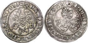 Sachsen-Kurlinie ab 1486 bis 1547 (Ernestiner)
Johann Friedrich und Georg 1534-1539 Groschen 1536, Morgenstern-Annaberg Keilitz 136 Keilitz/Kohl 83 F...