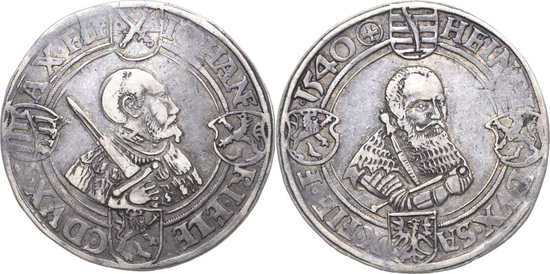 Sachsen-Kurlinie ab 1486 bis 1547 (Ernestiner)
Johann Friedrich und Heinrich 15...