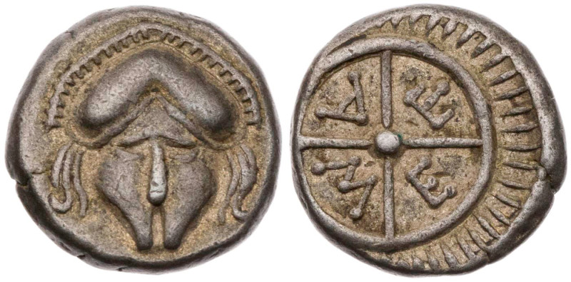 THRAKIEN MESEMBRIA
 AR-Diobol 420-320 v. Chr. Vs.: korinthischer Helm v. v., Rs...