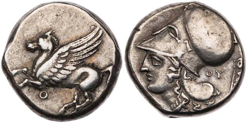 AKARNANIEN THYRRHEION
 AR-Stater 320-280 v. Chr. Vs.: Pegasus fliegt n. l., dar...