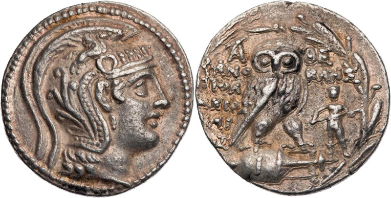 ATTIKA ATHEN
 AR-Tetradrachme 111/110 v. Chr., 9. Monat Phanokles, Apollonios u...