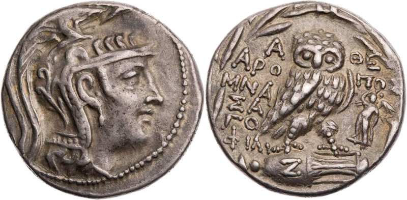 ATTIKA ATHEN
 AR-Tetradrachme 95/94 v. Chr., 6. Monat Aropos, Mnasagoras und Ph...