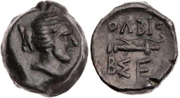 SARMATIEN OLBIA
 AEs 180-170 v. Chr. Vs.: Kopf der Artemis n. r., Rs.: Köcher HGC 3.2, 1901; SNG BM Black Sea 661-663; SNG Stancomb 426. 4.37 g. R sc...