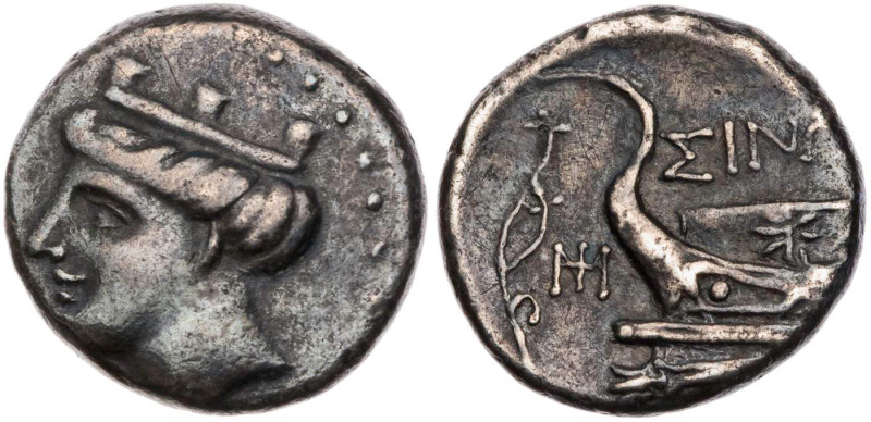 PAPHLAGONIEN SINOPE
 AR-Hemidrachme 200-120 v. Chr. Vs.: Kopf der Tyche Sinope ...