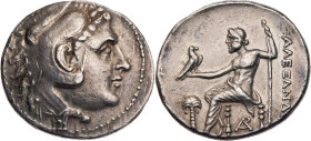 PHOENIZIEN ARADOS
 AR-Tetradrachme (Alexandreier) 192/191 v. Chr. (= Jahr 68), im Namen Alexanders III. Vs.: Kopf des Herakles mit Löwenskalp n. r., ...