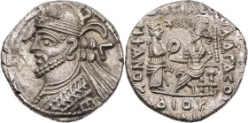 PARTHER, KÖNIGREICH DER ARSAKIDEN
Vologases III., ca. 111-146 n. Chr. BI-Tetradrachme Oktober 145 n. Chr. (= Jahr 457, Monat Dios) Seleukeia am Tigri...