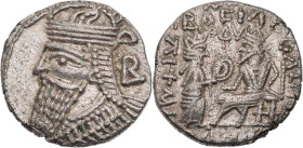 PARTHER, KÖNIGREICH DER ARSAKIDEN
Vologases IV., ca. 147-191 n. Chr. BI-Tetradrachme Juli 188 n. Chr. (= Jahr 499, Monat Oloos) Seleukeia am Tigris V...