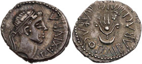 KÖNIGREICH MAURETANIEN
Iuba II., 25 v. Chr. - 24 n. Chr., mit Kleopatra Selene. AR-Denar nach 20 v. Chr. Caesarea Vs.: REX IVBA, Kopf mit Diadem n. r...