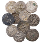 LOTS
 AR-Drachmen der SASANIDEN, darunter Peroz I., Chusro I. und Chusro II. 11 Stück s-ss, ss