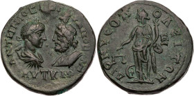 MOESIA INFERIOR DIONYSOPOLIS
Gordianus III., 238-244 n. Chr. AE-Pentassarion Vs.: drapierte Büsten des Gordianus III. und des Serapis einander gegenü...