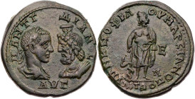 MOESIA INFERIOR MARKIANOPOLIS
Gordianus III., 238-244 n. Chr. AE-Pentassarion 239-240 n. Chr., Provinzlegat Tullius Menophilus Vs.: drapierte Büsten ...