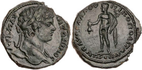 MOESIA INFERIOR NIKOPOLIS AD ISTRUM
Caracalla, 198-217 n. Chr. AE-Tetrassarion 201-203 n. Chr., Provinzlegat Aurelius Gallus Vs.: Büste mit drapierte...