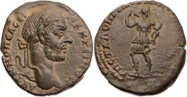 MOESIA INFERIOR NIKOPOLIS AD ISTRUM
Macrinus, 217-218 n. Chr. AE-Tetrassarion 217-218 n. Chr., Provinzlegat Statius Longinus Vs.: Kopf mit Lorbeerkra...