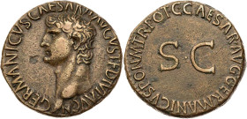 RÖMISCHE KAISERZEIT
Germanicus, gest. 19 n. Chr. AE-As 37/38 n. Chr., unter Caligula Rom Vs.: GERMANICVS CAESAR TI AVGVST F DIVI AVG N, Kopf n. l., R...