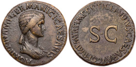 RÖMISCHE KAISERZEIT
Agrippina maior, geprägt unter Claudius, 41-54 n. Chr. AE-Sesterz 50-54 n. Chr. Rom Vs.: AGRIPPINA·M·F·GERMANICI·CAESARIS·, drapi...