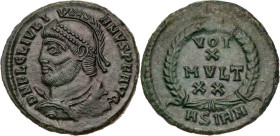 RÖMISCHE KAISERZEIT
Iulianus II., 360/361-363 n. Chr. AE-Centenionalis 361-363 n. Chr. Sirmium, 1. Offizin Vs.: D N FL CL IVLI-ANVS P F AVG, gepanzer...