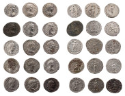RÖMISCHE KAISERZEIT LOTS
 Denare von Caracalla (11), Geta Caesar und Geta Augustus (3). 15 Stück ss, ss-vz