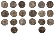 RÖMISCHE KAISERZEIT LOTS
 Antoniniane von Aurelianus (8) und Severina (2), z.T. mit Silbersud. 10 Stück ss-vz, vz