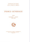 AA.VV.- INDICE GENERALE Vol. I 1961 - 1995. Napoli, 1998. pp 177. rilegatura editoriale, ottimo stato.