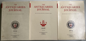 AA.VV. The Antiquaries journal : being the journal of the Society of Antiquaries of London. 3Voll. Vol. 83 2003 – vol. 84 2004 – Vol. 86 2006. Brossur...