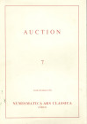 ARS CLASSICA AG. – Auction 7. Zurich, 2 – March, 1994. Etruscan, Greek & Roman coins. Pp. 96, lots 891, plates 1+ 8 in color, + 83 in b\w. rel. editor...