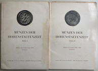 Bank Leu – Hess A. 2 Cataloghi. Munzen der Hohenstaufenzeit, Sammlung eines Gelehrten. Teil I. Niedersachsen, Obersachsen Bohmen, Polen, Thuringen Hes...