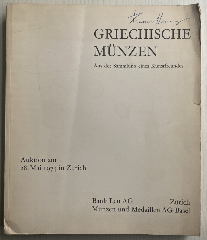 Bank Leu Munzen und Medaillen AG, Griechische Munzen aus der Sammlung eines Kuns...