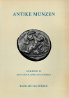 BANK LEU AG. – Auktion, 13 - Zurich, 29\30 - April, 1975. Antike munzen Griechen – Romer – Byzantiner. Pp. 104, lots. 785, plates 43, 4 enlargements. ...