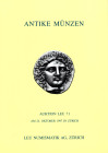 BANK LEU AG. (LEU NUMISMATIK) Auktion 71. Zurich, 24 - Oktober, 1997. Antike munzen griechen, romer. Pp. 156, lots 585, ill with enlargements in the t...