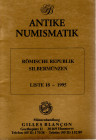 BLANCON G. - liste, 18. Hannover, 1995. Romische republik silbermunzen. Pp 36, nn. 779, tavv. 18. rilegatura editorile, ottimo stato, raro e important...