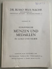Busso Katalog 272 : Europäische Münzen und Medaillen in Gold und Silber. Frankfurt 25-26 November 1969. Brossura ed. pp. 94, lotti da 1000 a 9226, tav...
