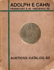 CAHN A. - Auktions 63. Frankfurt am Main, 15 - April, 1929. Munzen des mittealters, II teil; Kolnische privatsammlung Koln - ( Strauss) Barbaren Volke...