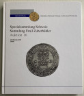 Sincona Auktion 16 Spezialsammlung Schweiz Sammlung Emil Zuberbühler. Zurich 18 Oktober 2013. Cartonato ed. pp. 301, lotti da 5001 a 6491, ill. a colo...