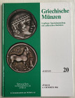 Spink with Nomos, Auction 20 - Griechische Munzen. Zurich, 6 October 1986. Cartonato ed. pp. 59, lotti 416, ill. in b/n. Ottimo stato.