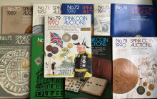 Spink Coin Auctions. Lotto di 10 Cataloghi: No. 70 1989 – No.71 1989 – No.72 1989 – No. 73 1989 – No. 74 1989 – No. 75 1990 – No.76 1990 – No. 77 1990...