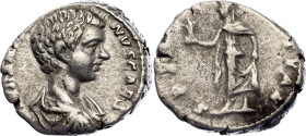 Roman Empire Caracalla AR Denarius 196 AD