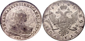 Russia 1 Rouble 1745 СПБ NGC AU58